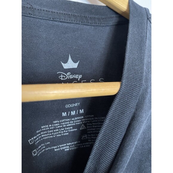 Disney Princess Women's Medium Black Graphic Beauty And The Beast Tee Tshirt - Picture 4 of 4